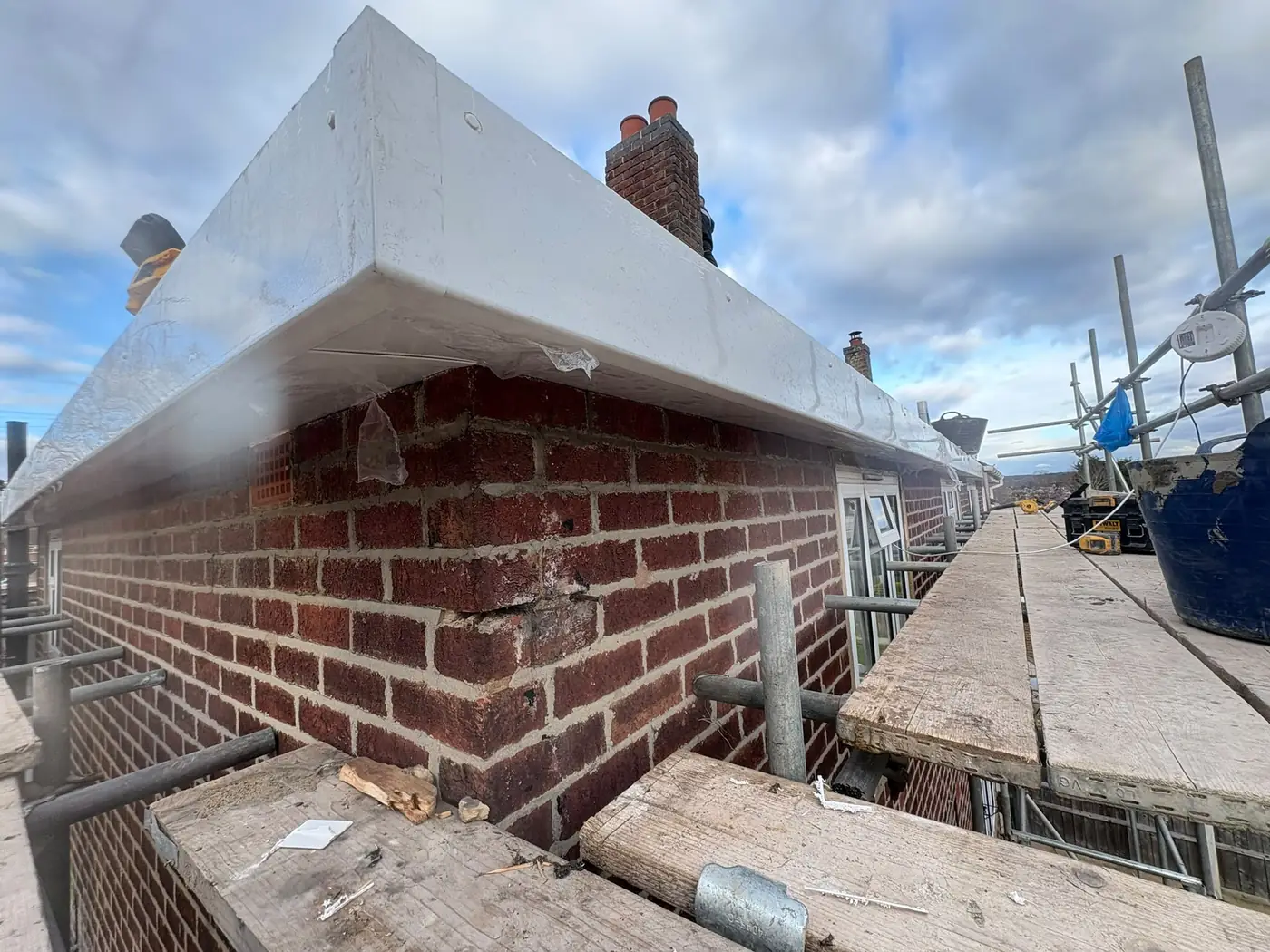 Chimney leadwork installation