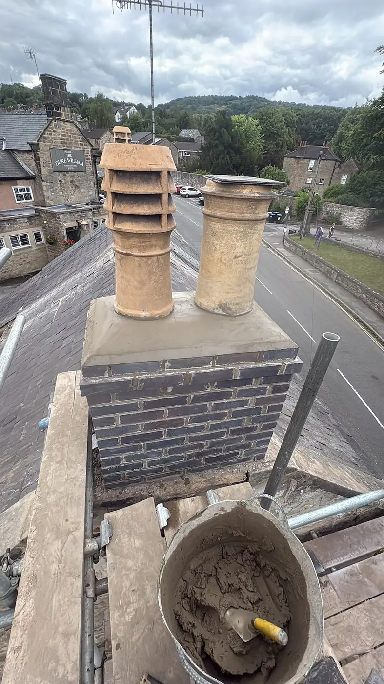 Chimney pot & stack repoint