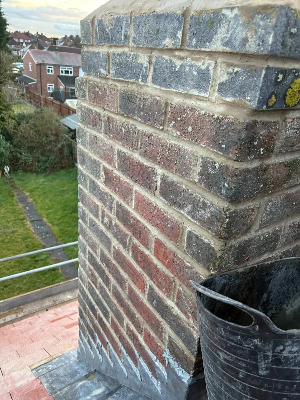 Repointed chimney stack