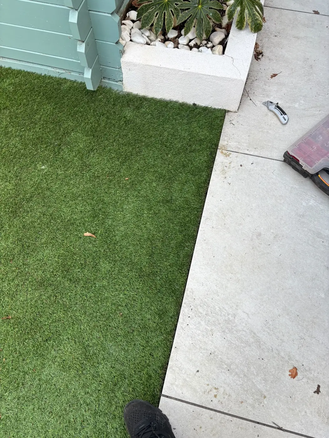 Finished patio & garden edge