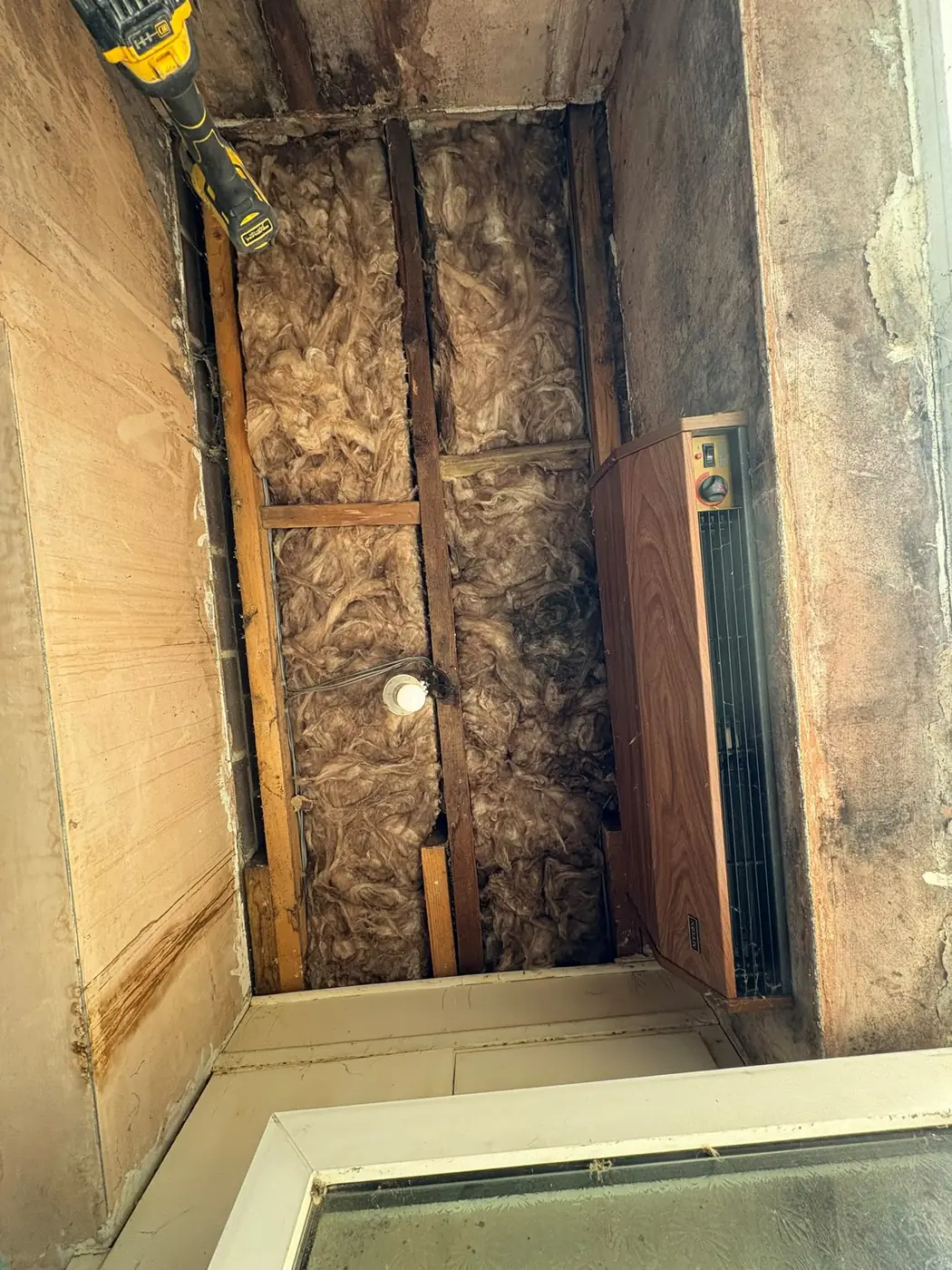 Loft conversion, stud wall