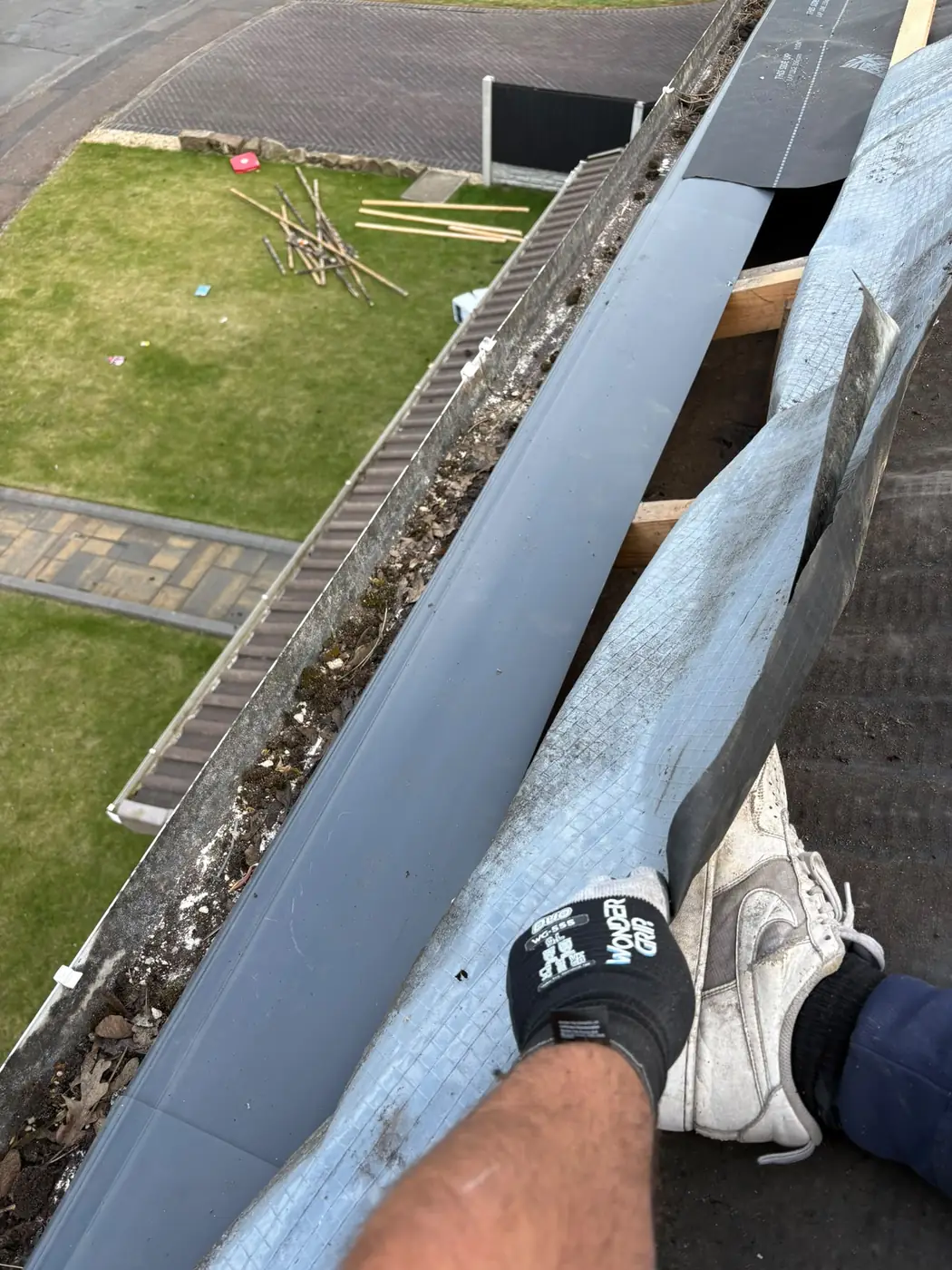 Valley gutter replacement — after
