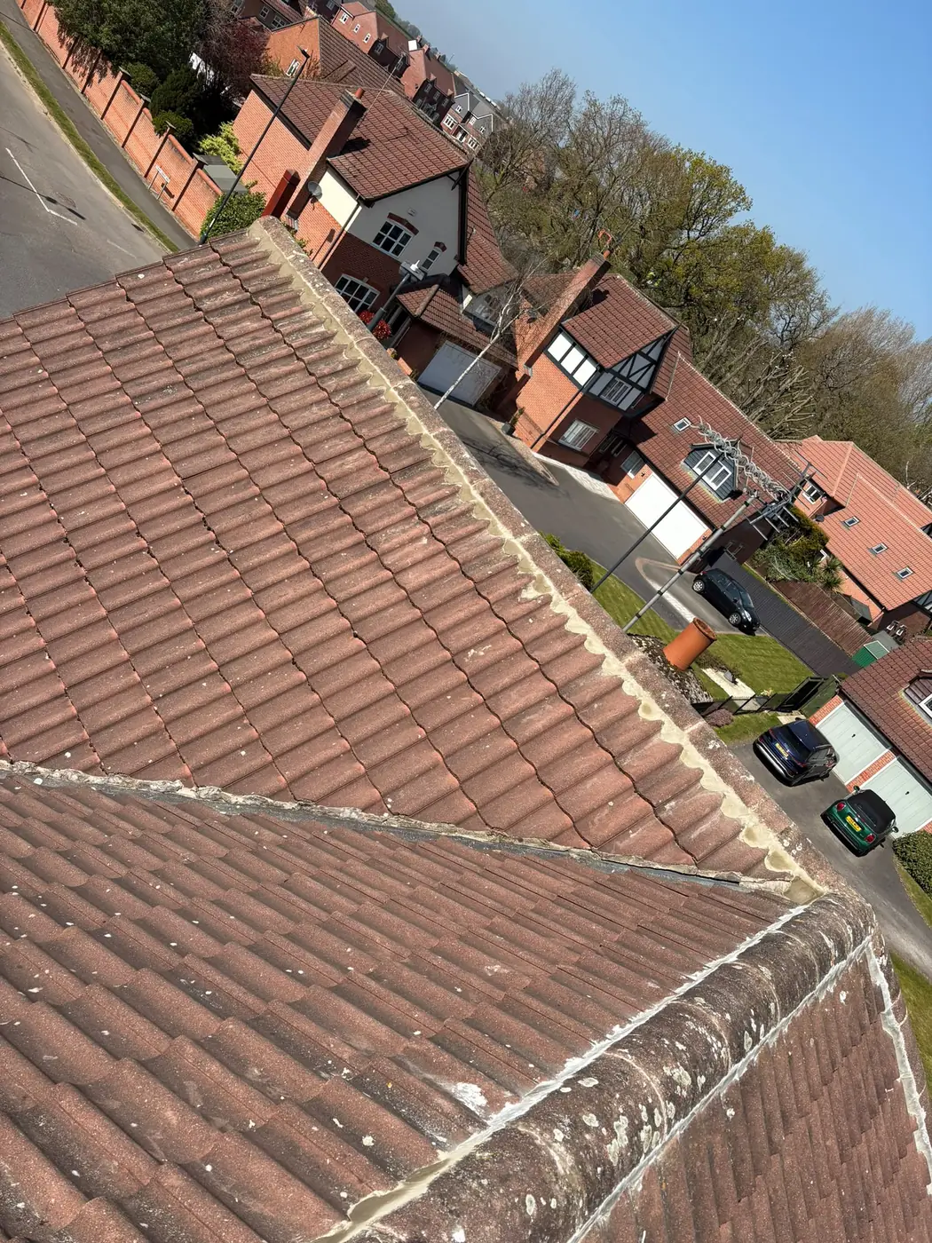 Aerial view, finished hip & ridge