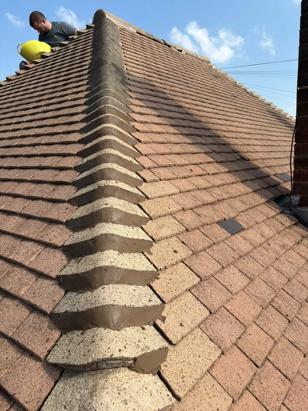 Ridge pointing in progress